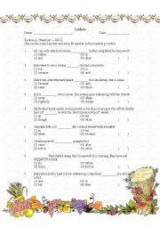 English Worksheet: Linkers