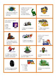 Science Trivia Card Game No 2 2 Esl Worksheet By Lyssipus