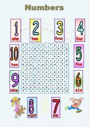 English Worksheet: numbers