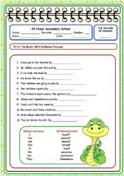 English Worksheet: Reflexive Pronouns