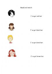 English Worksheet: Hair