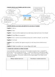 English Worksheet: making and responding to complaint