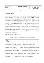 English Worksheet: for tunisian students