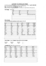 English Worksheet: Irregular verbs