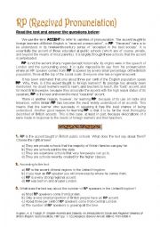 English Worksheet: Received Pronunciation