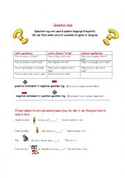 English Worksheet: Question tags