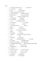 English Worksheet: grammar test