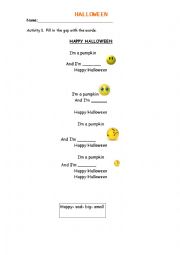 English Worksheet: Halloween worksheet 