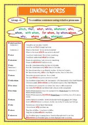 English Worksheet: LINKING WORDS (Conjunctions + Adverbs) Page - 07