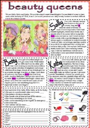 English Worksheet: beauty queens