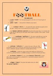 English Worksheet: Football Vocabulary