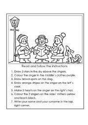 English Worksheet: Christmas Carols