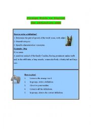 English Worksheet: Definition game