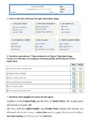 listening test - Meet my family