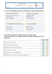 listening test - the school newspaper