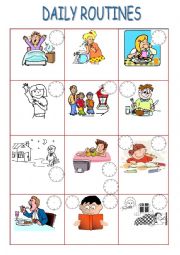 English Worksheet: Daily routines