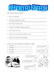 English Worksheet: REPORTED SPEECH