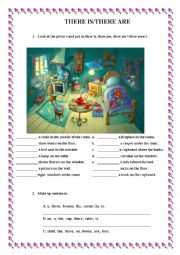 English Worksheet: There is there are