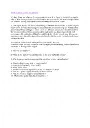 English Worksheet: Robert Bruce and the spider