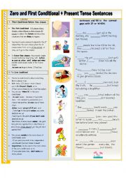 English Worksheet: Zero/First Conditional + Present Simple