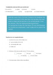 English Worksheet: Present Simple text