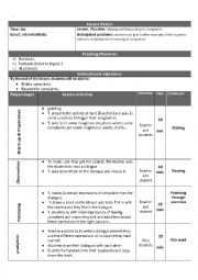 English Worksheet: complaint lesson plan