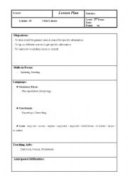 English Worksheet: Child Labor (lesson plan ) (Lesson : 10, 2nd Form. Tunisian students)