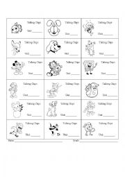 English Worksheet: Talking Chips