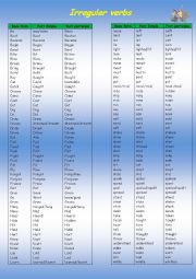 irregular verbs