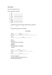 English Worksheet: Song Hello goodbye - Beatles