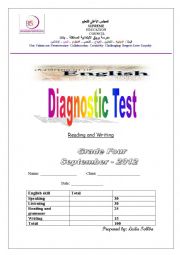 English Worksheet: Diagnostic Test 