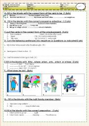 English Worksheet: Common core test 1