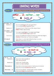 LINKING WORDS (Conjunctions + Adverbs) Page - 09