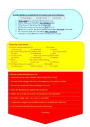 English Worksheet: Present Simple, Present Perfect, or Past Perfect