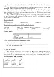 English Worksheet: 9th Form Worksheet 29