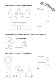 English Worksheet: Royal shapes