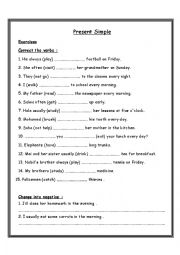 English Worksheet: present simple