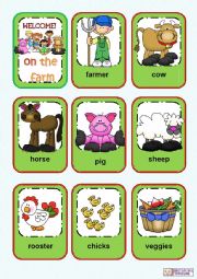 Farm animals flashcards