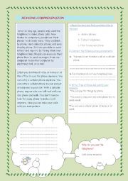 English Worksheet: Reading comprehension