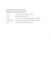 English Worksheet: ENGLISH Vocabulary Worksheet. Food Industry