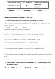 English Worksheet: mid-term test 3