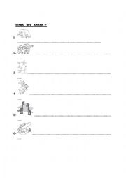 English Worksheet: what are these?