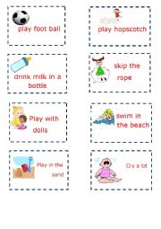 English Worksheet: used to cards