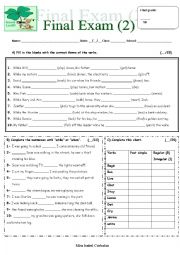 English Worksheet: test on past simple and continuous