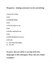 English Worksheet: Polite requests