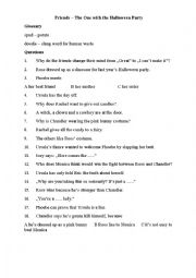 English Worksheet: Friends - The One with the Halloween Party