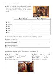 English worksheet: The Kid (filme) - past simple verb to be