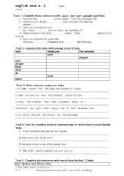 English Worksheet: ENGLISH TEST INTERMEDIATE PUPILS