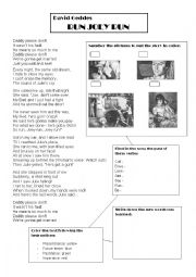 English Worksheet: Song - Run Joey Run