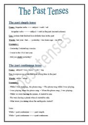 The past tenses 